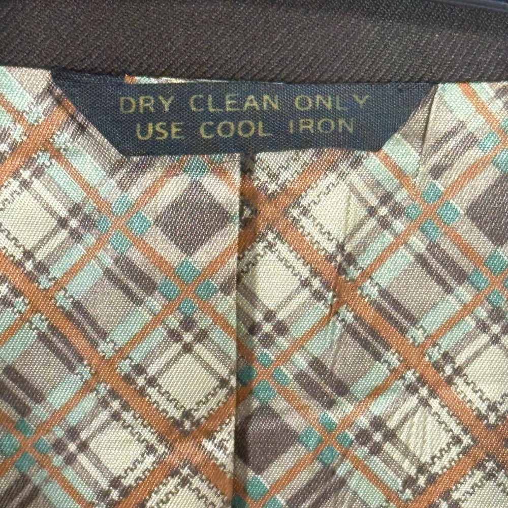 Vintage Brown 70s Polyester Blazer Jacket Sports Suit Coat Johnny Carson - Picture 7 of 8